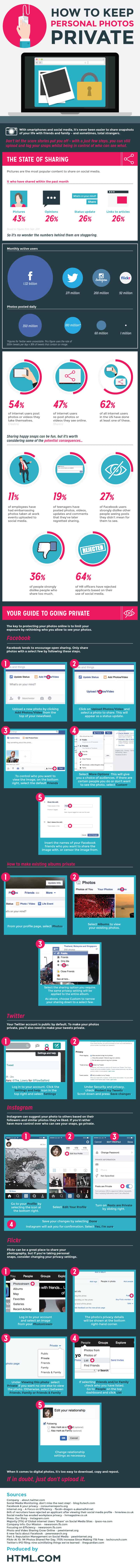 How to keep personal photos private infographic