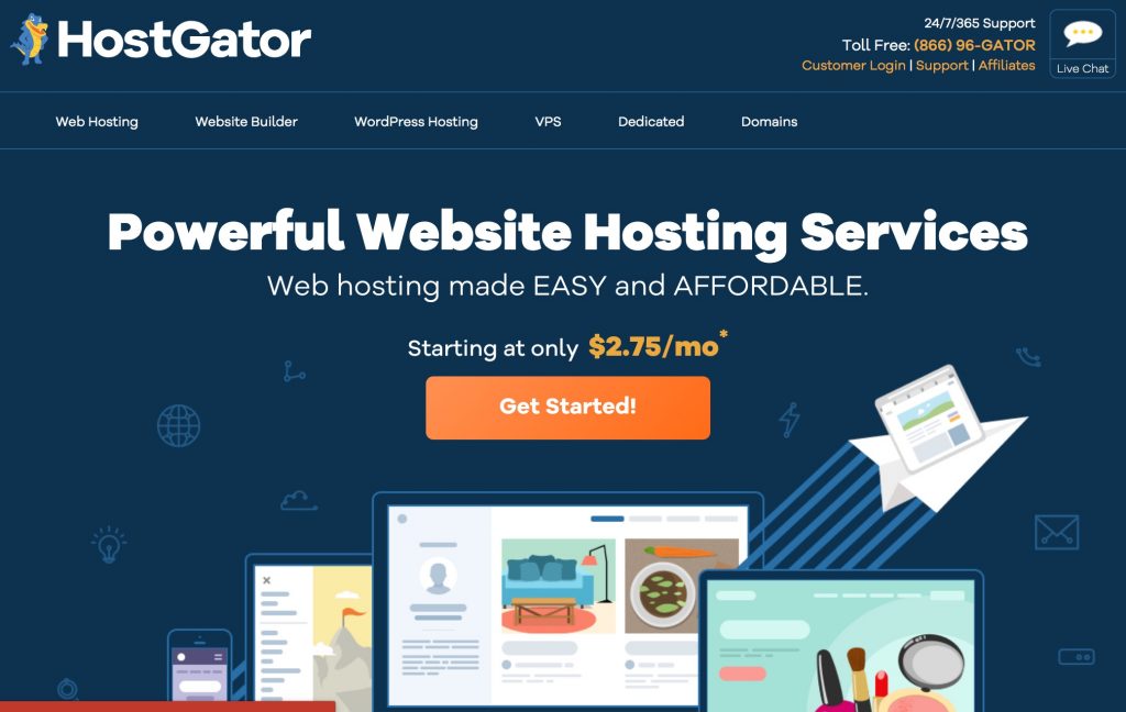 HostGator's website