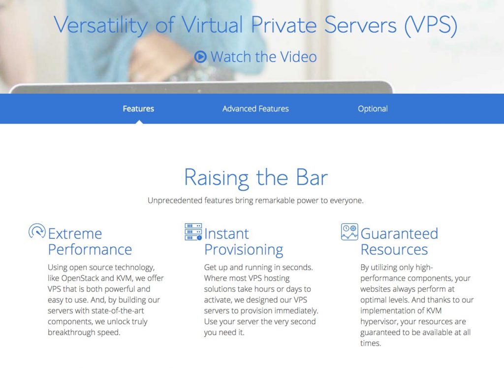 Bluehost's VPS plans include instant provisioning