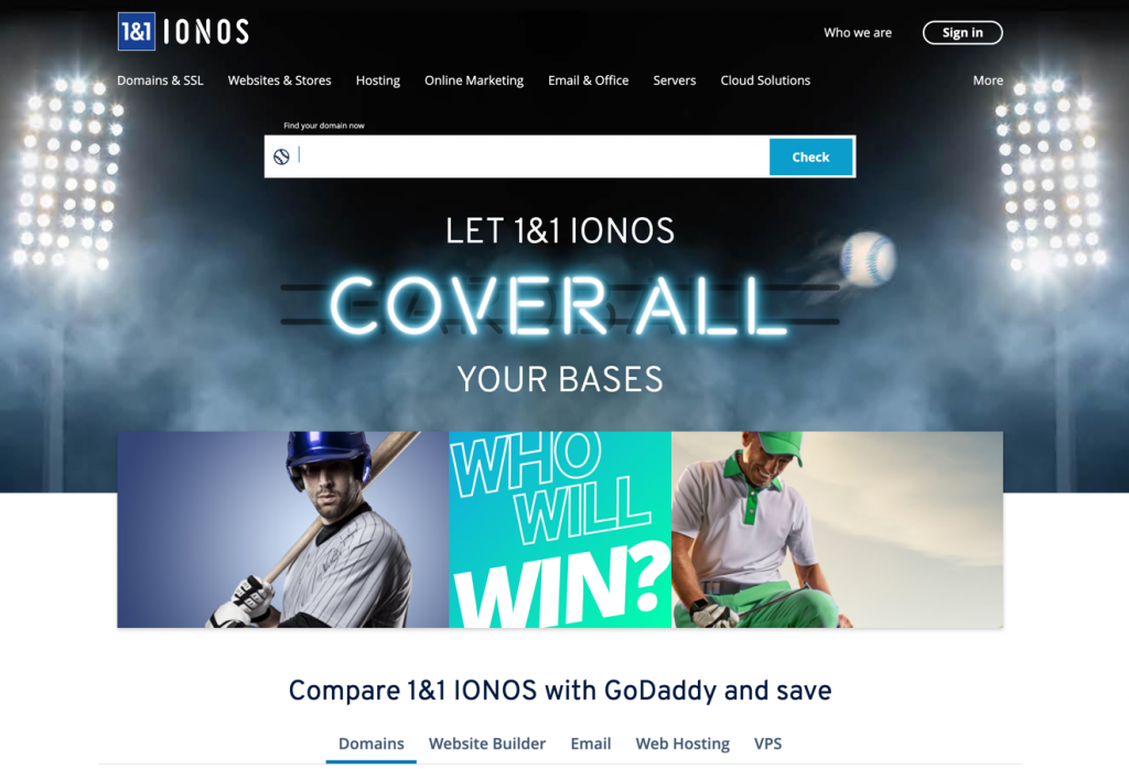 1&1 IONOS Homepage