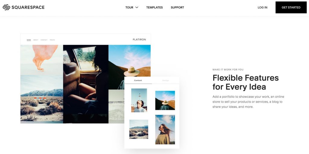 Squarespace's website builder is easy to use